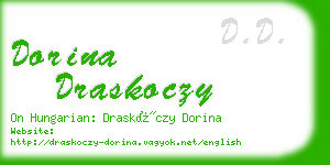 dorina draskoczy business card